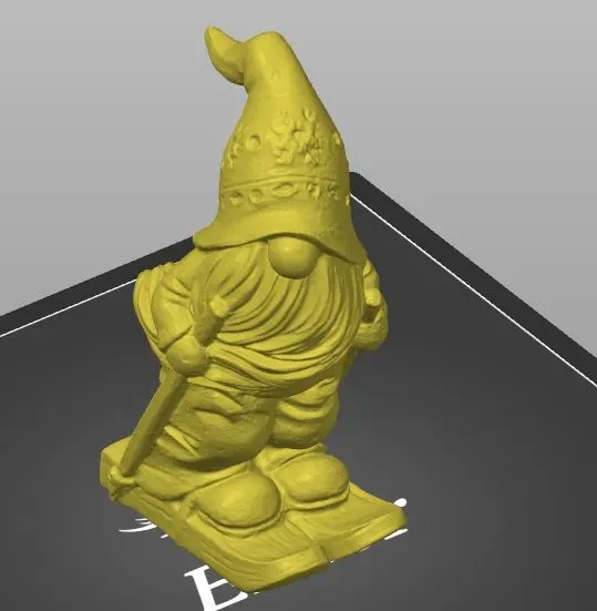 gnome on skis