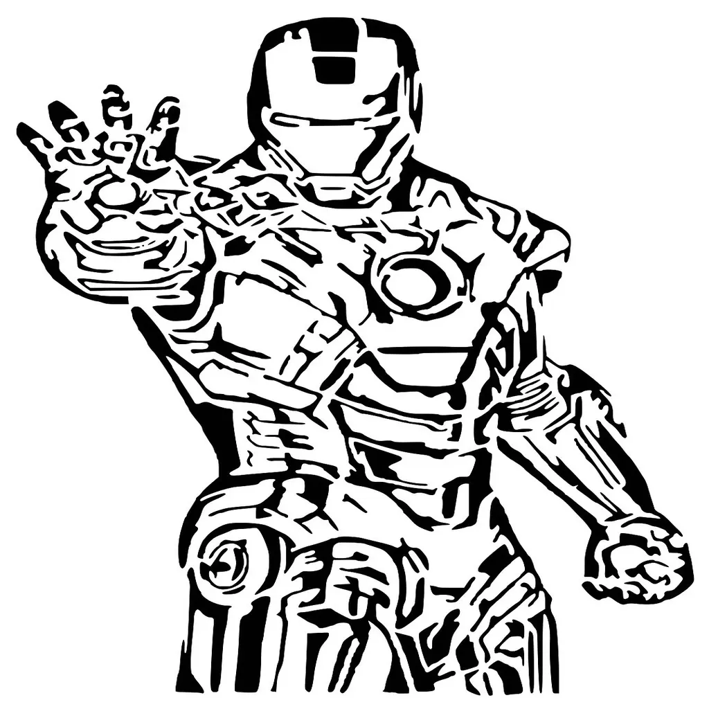 Iron Man Schablone 5