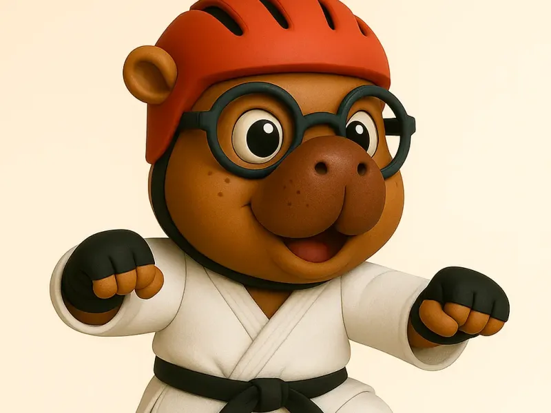 capivara Taekwondo / coleção esportes/ capybara