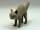 Simple Arching Cat Figurine-0