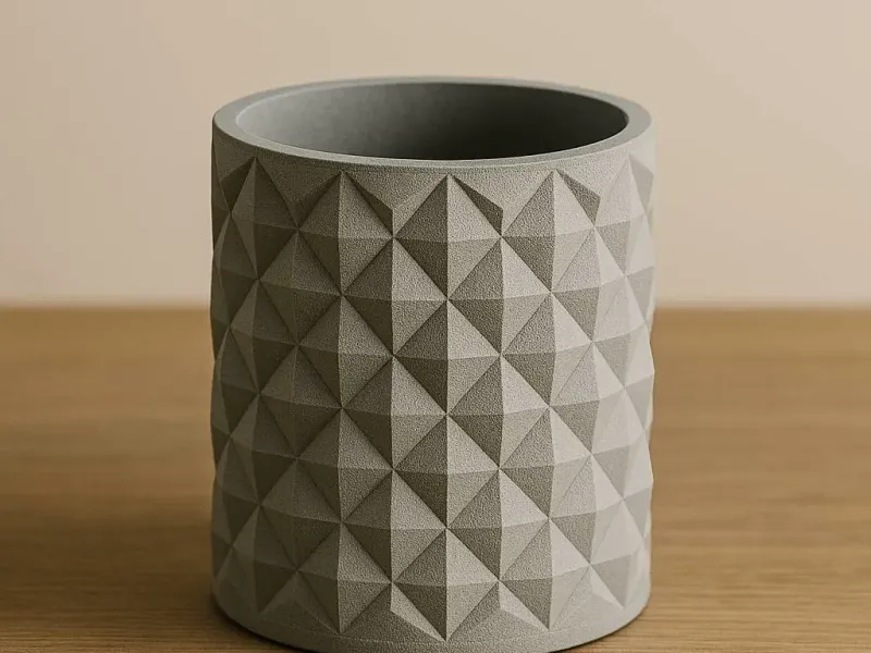 faceted pen holder