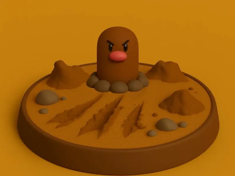 Pokemon battle style - Diglett #050