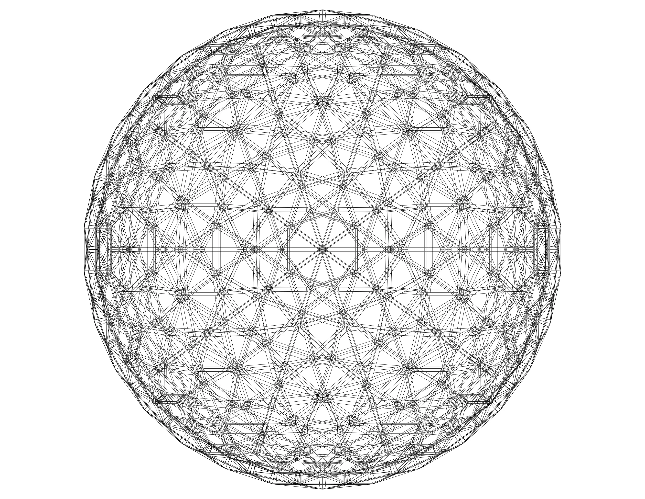 Wireframe Shape Frequency Geodesic Sphere
