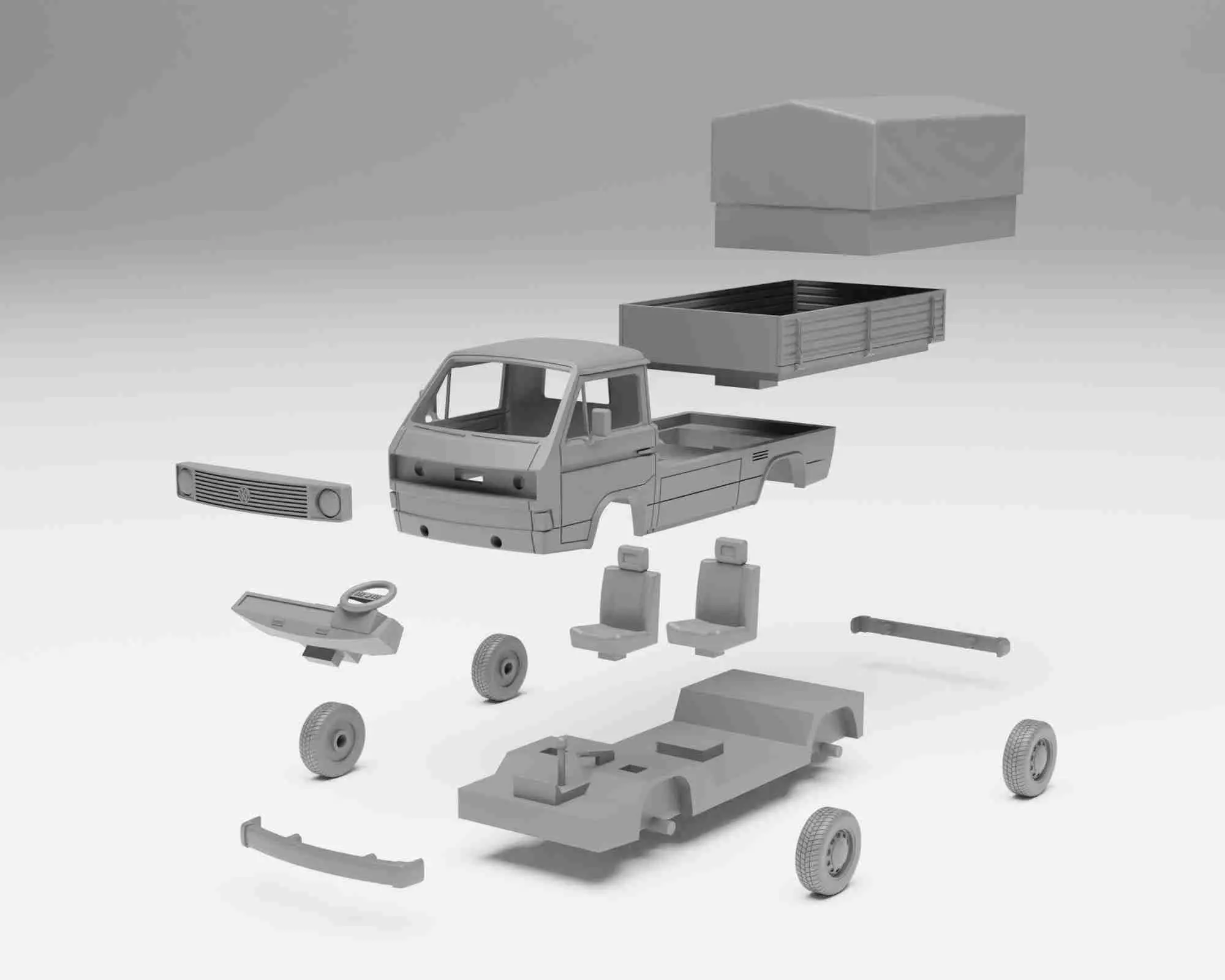 VW T3 Doka - Échelle H0 de la maquette
