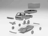 VW T3 Doka - H0 scale van model kit-3