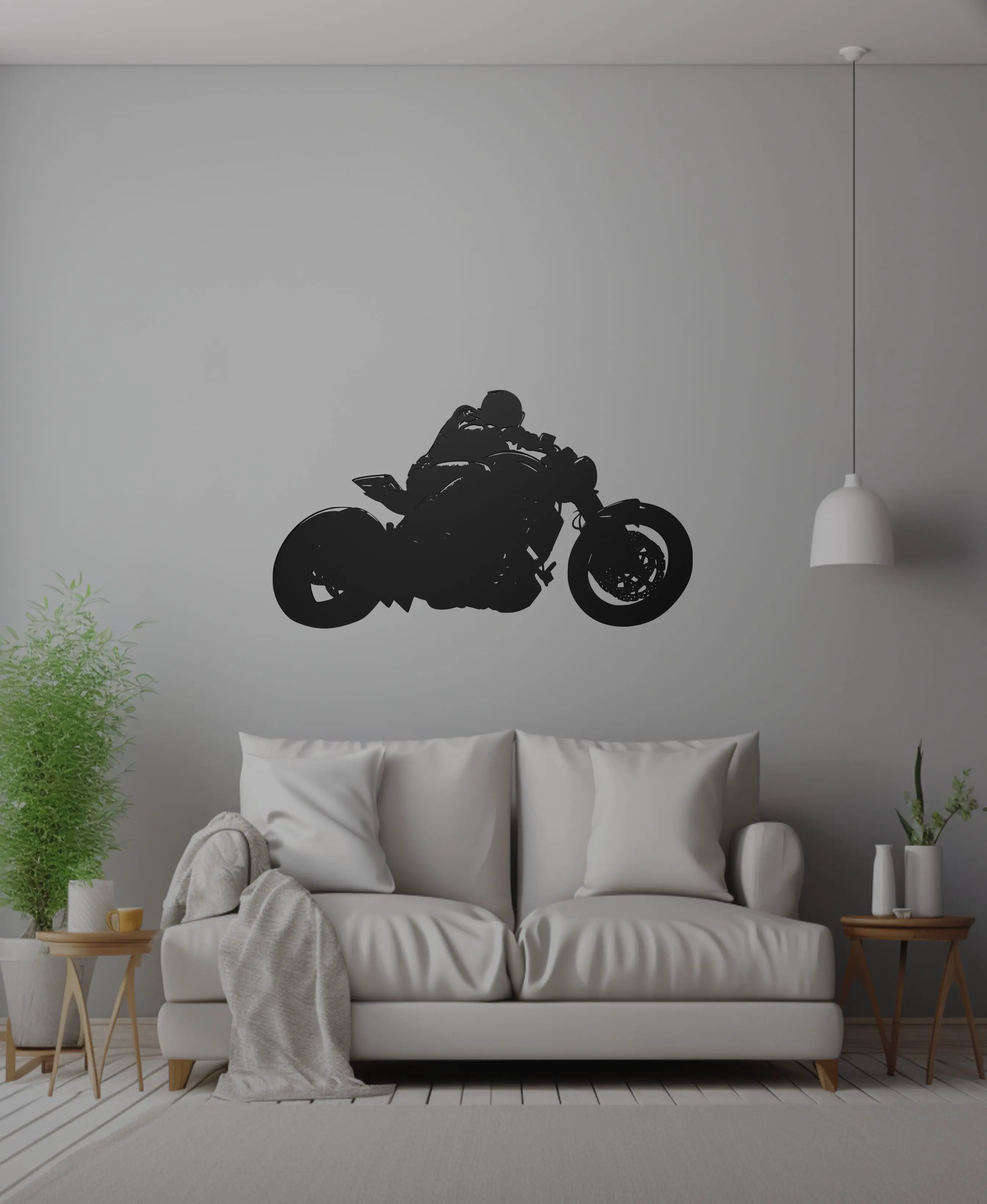 Home Decorations &amp; Ornaments STL Download - Motorcycle Wall Artby Ri0m0
