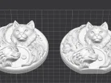 Wolf Katze Sculpture-3