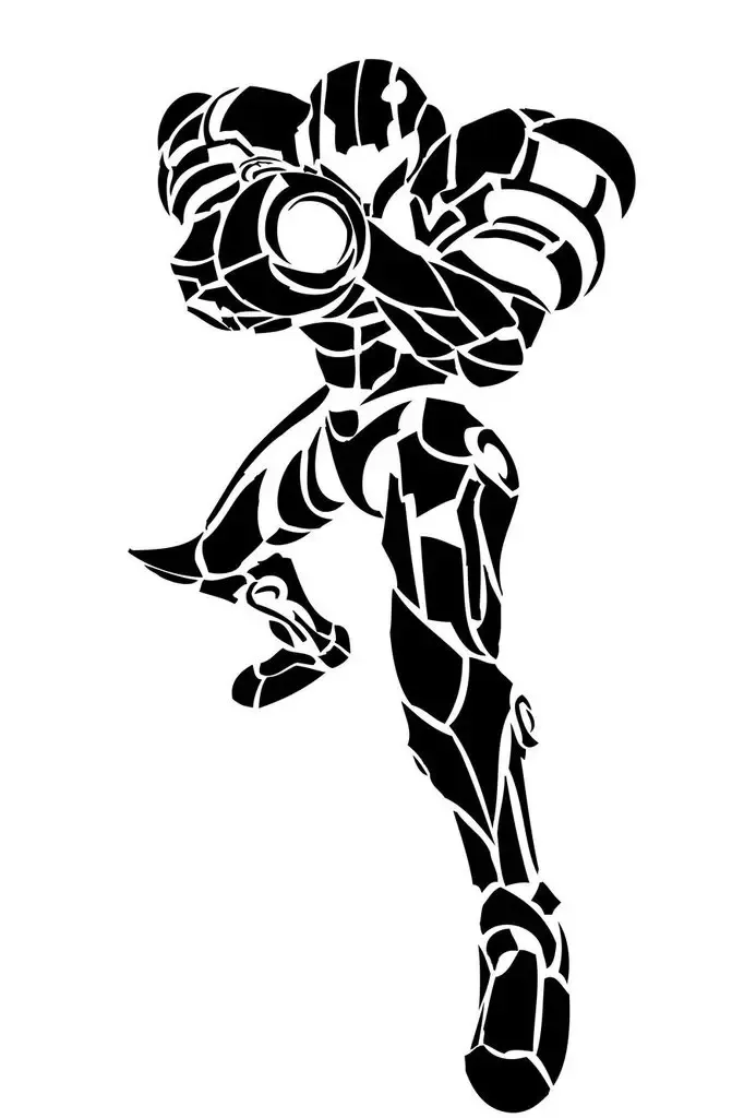 Samus Suit Stencil