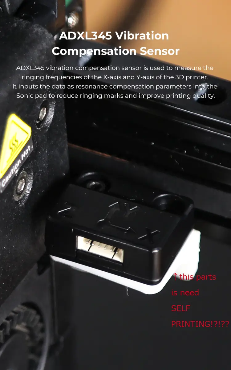 Ender-3 V3 KE G-Sensor Bracket model-X and Y