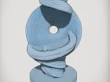 Decoration Sound Sculpture Model Abstract Wave-0