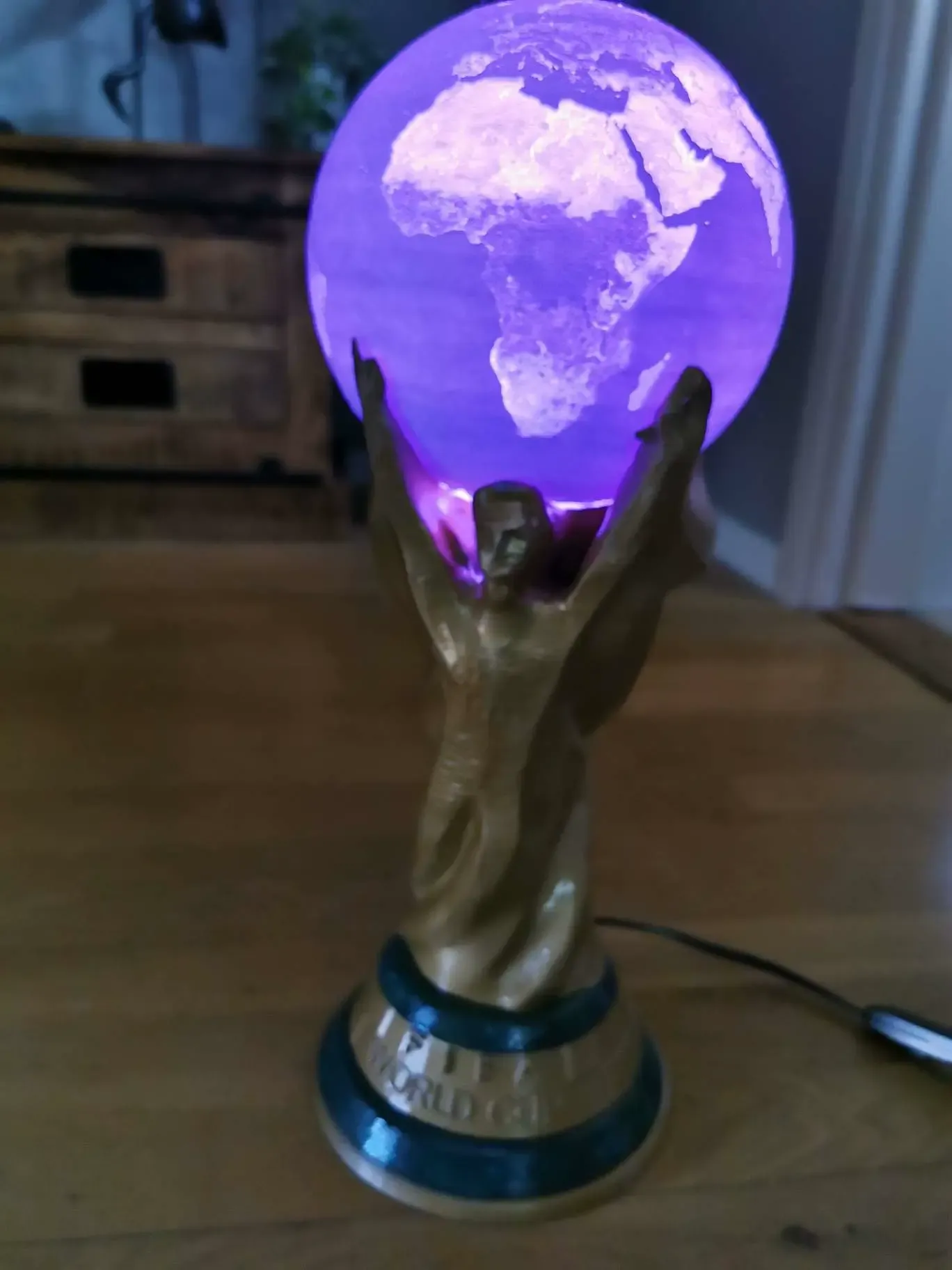 world cup lithophane lamp 