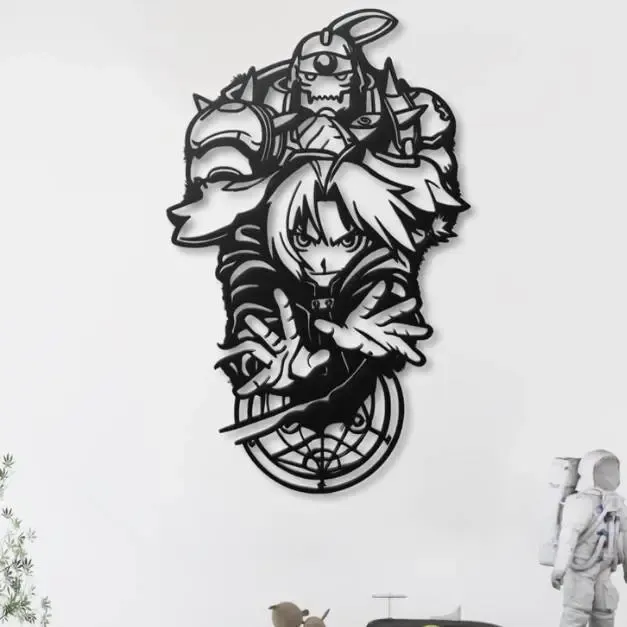 ⚙️🔥 EDWARD & ALPHONSE ELRIC WALL ART 2D – FMA