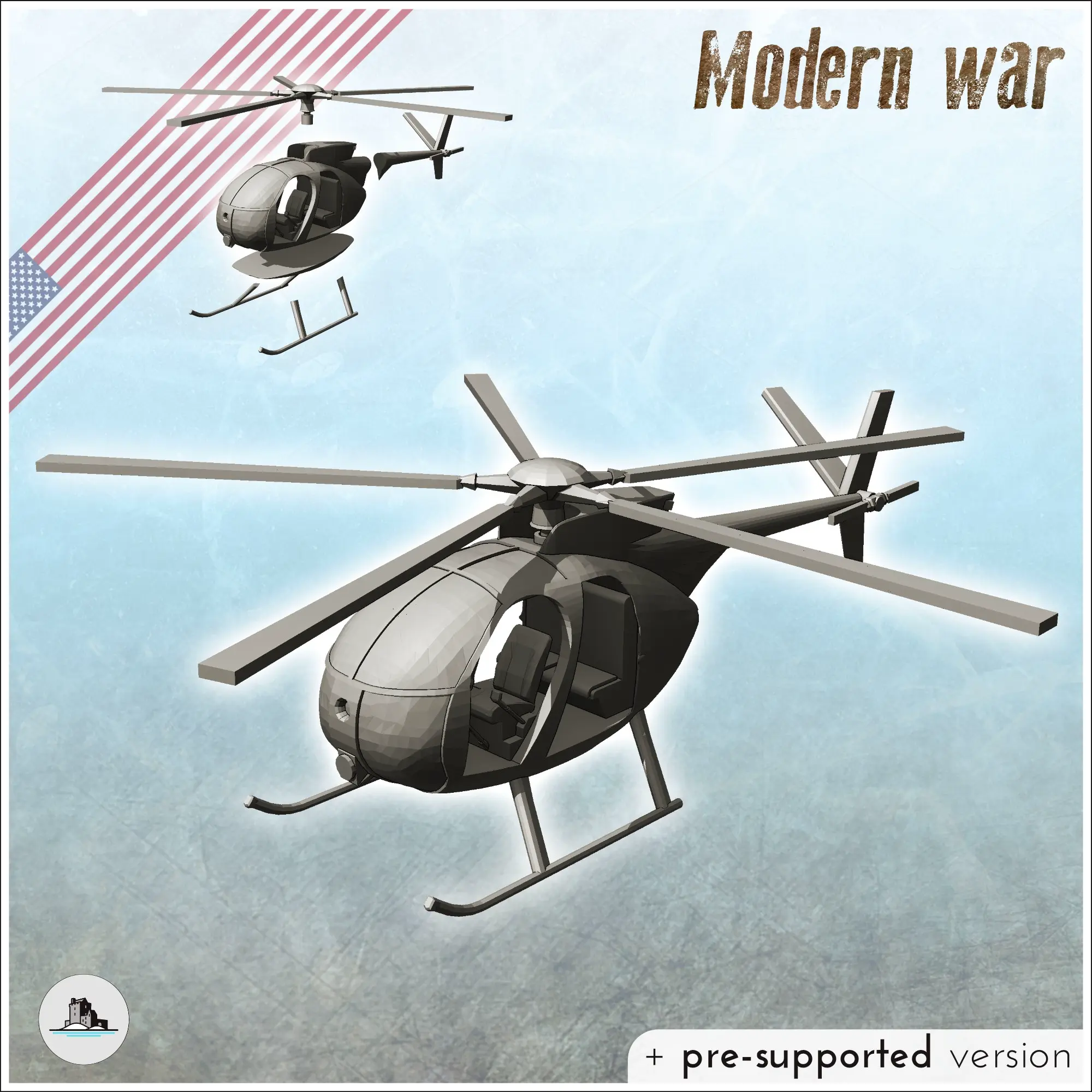Hughes OH-6 Cayuse Loach Leichthubschrauber - miniatures warha