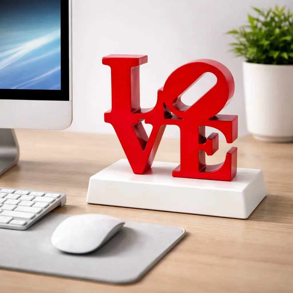Love Sculpture STL File for 3D Printing | Modern LOVE Home