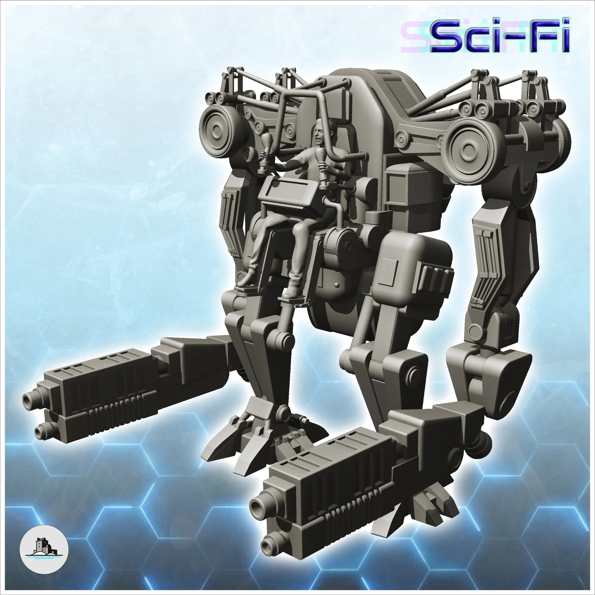 Isarus combat robot (1) - miniatures warhammer mini RPG scen