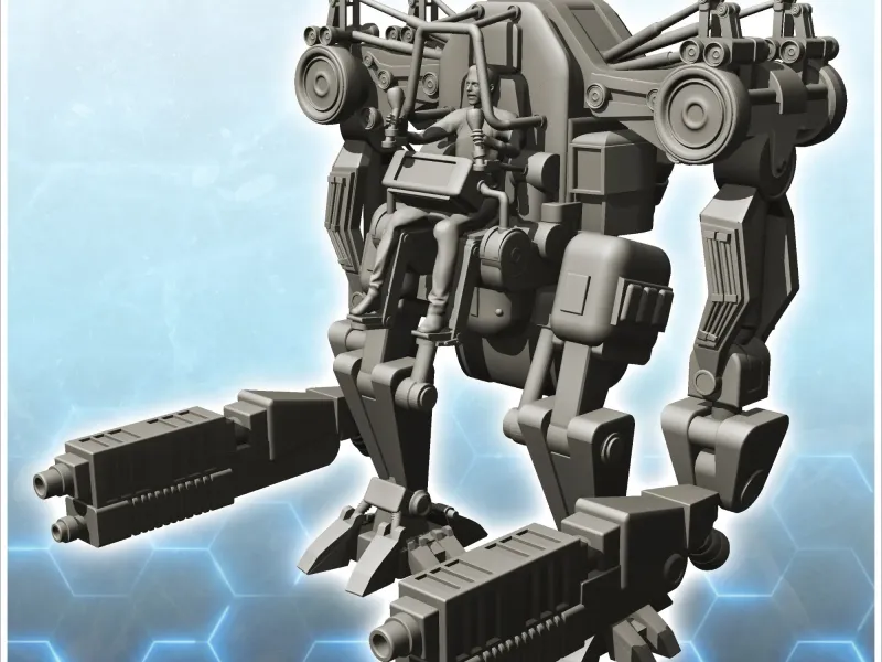 Isarus combat robot (1) - miniatures warhammer mini RPG scen