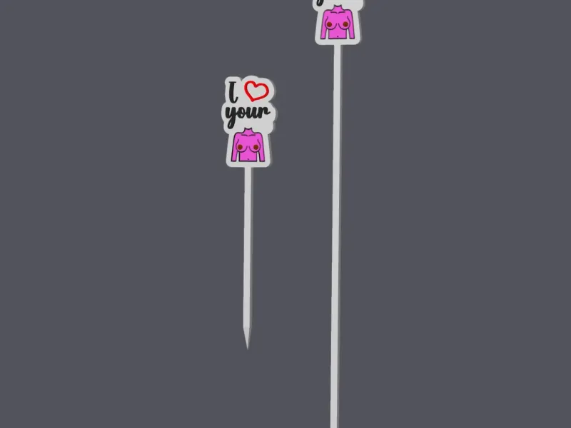 I Love Your Boobs - Cocktailset with stick and pick v3