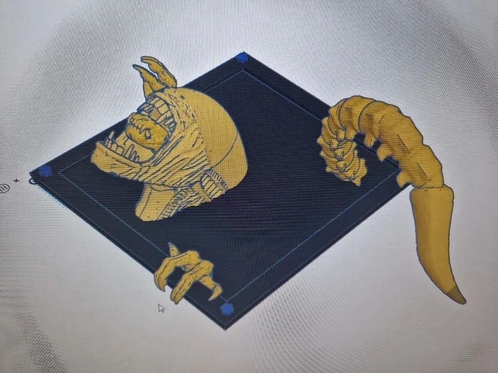 Xenomorph Ceiling Horror: 3D Alien Model Sci Fi Decor