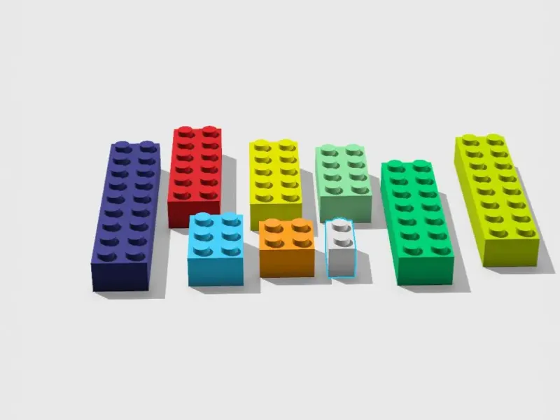 Coleção de peças Lego 2x
