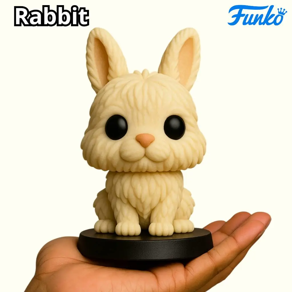 Sculptures & Artworks STL Download - Rabbit - Pet Funko Popby NicoToons