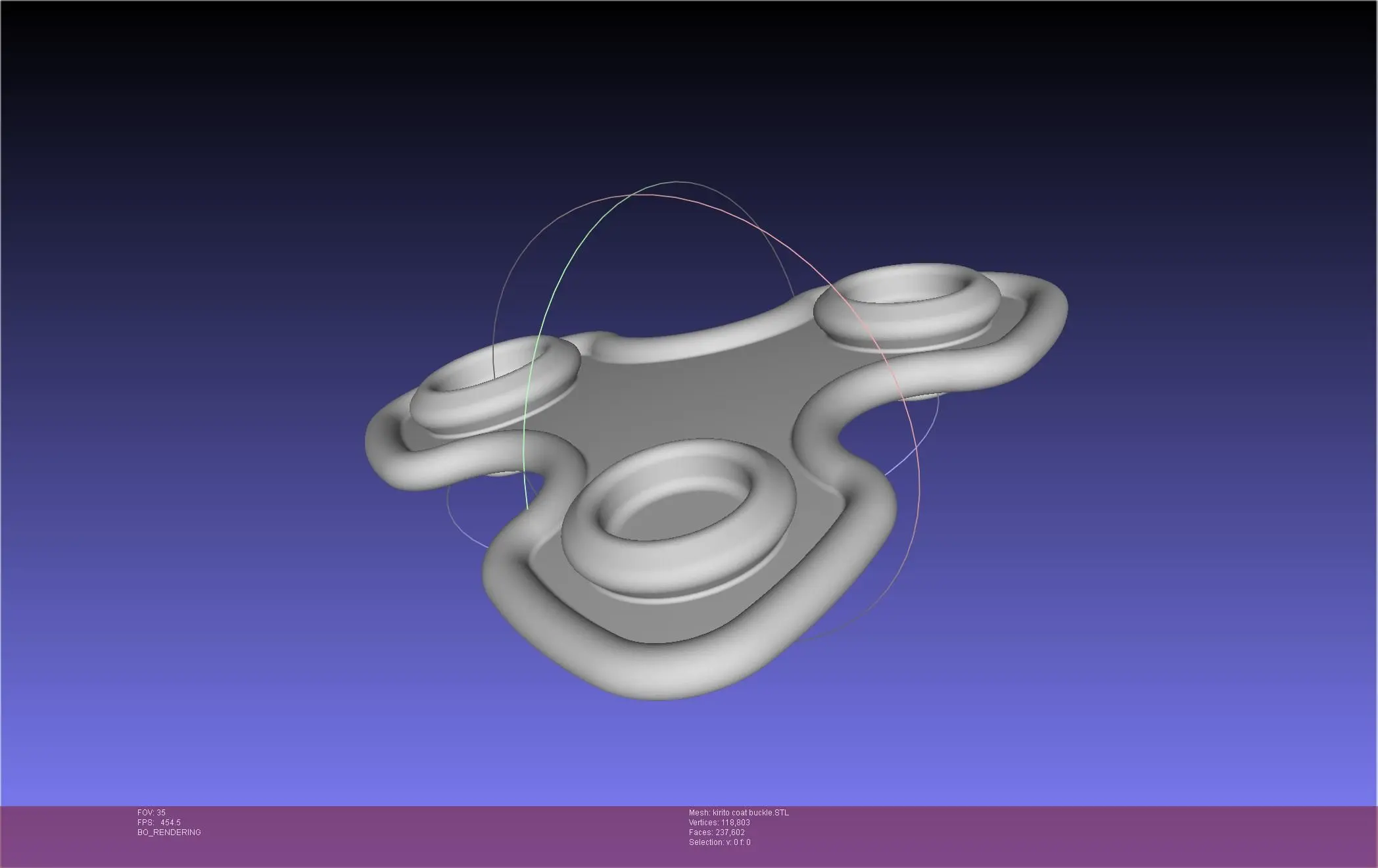 Sword Art Online Kirito Coat Buckle Printable Model
