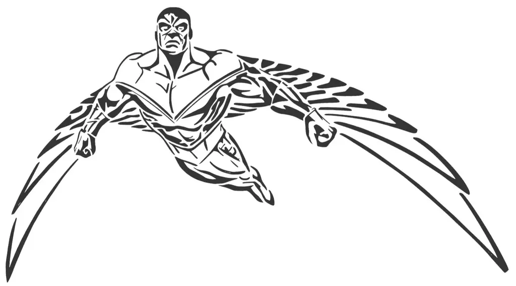Marvel Falke Schablone 2