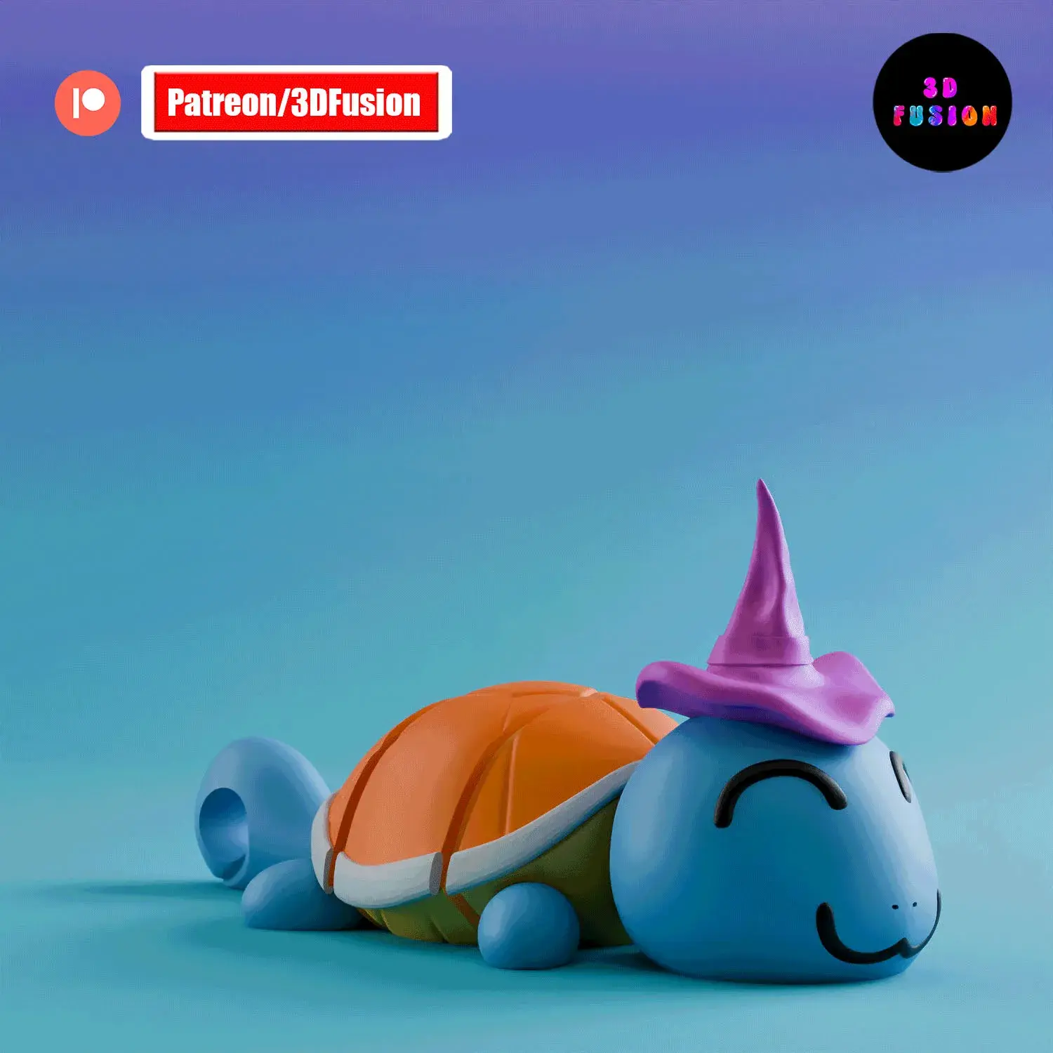Happy Squirtle Witch 🐢🧹 Pokemon Articulated Toy & Keychain