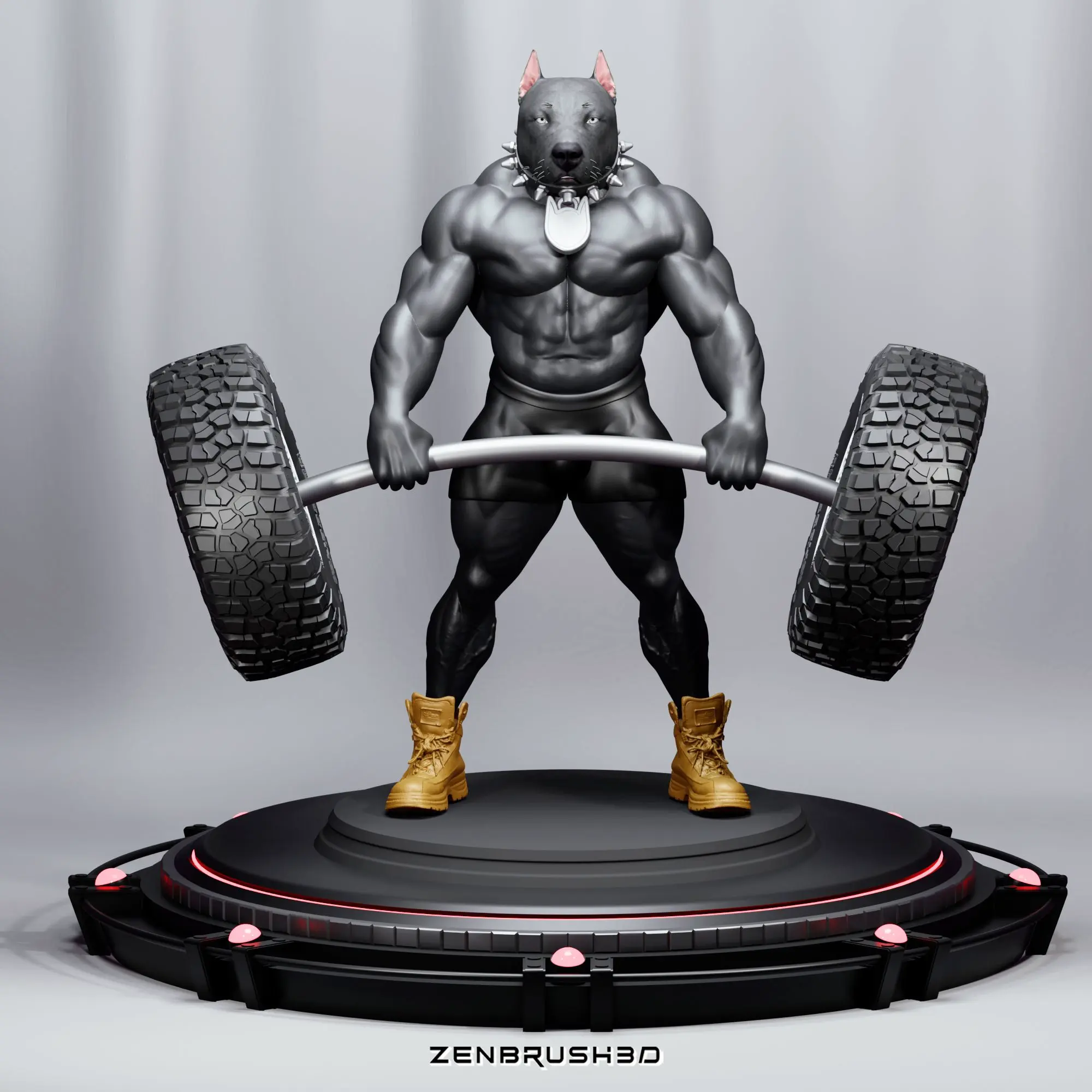 DOG GYM - PIT BULL - DMX 3D PRINTING MODEL STL