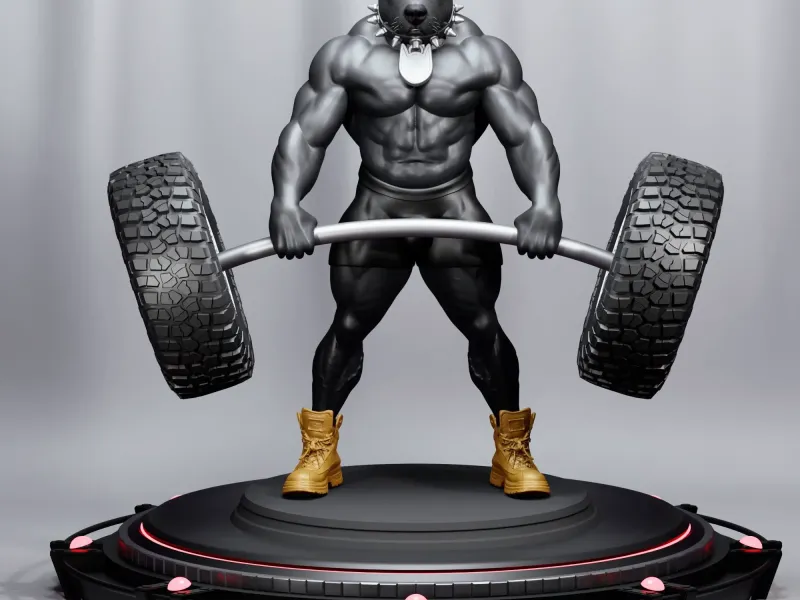 DOG GYM - PIT BULL - DMX 3D PRINTING MODEL STL