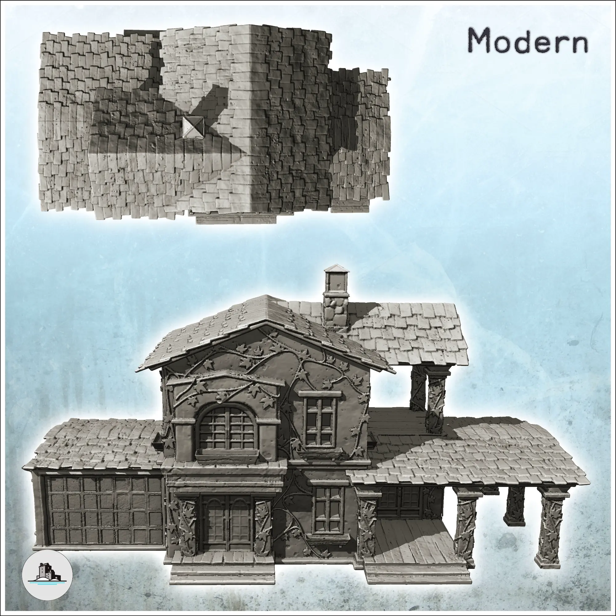 Large modern house with vehicle garage and balcony floor (9)