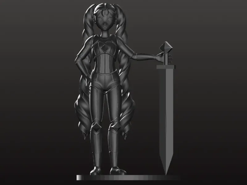 Knight girl figurine