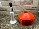 Stackable Sports Training Cone Holder with Vertical Storage.-5