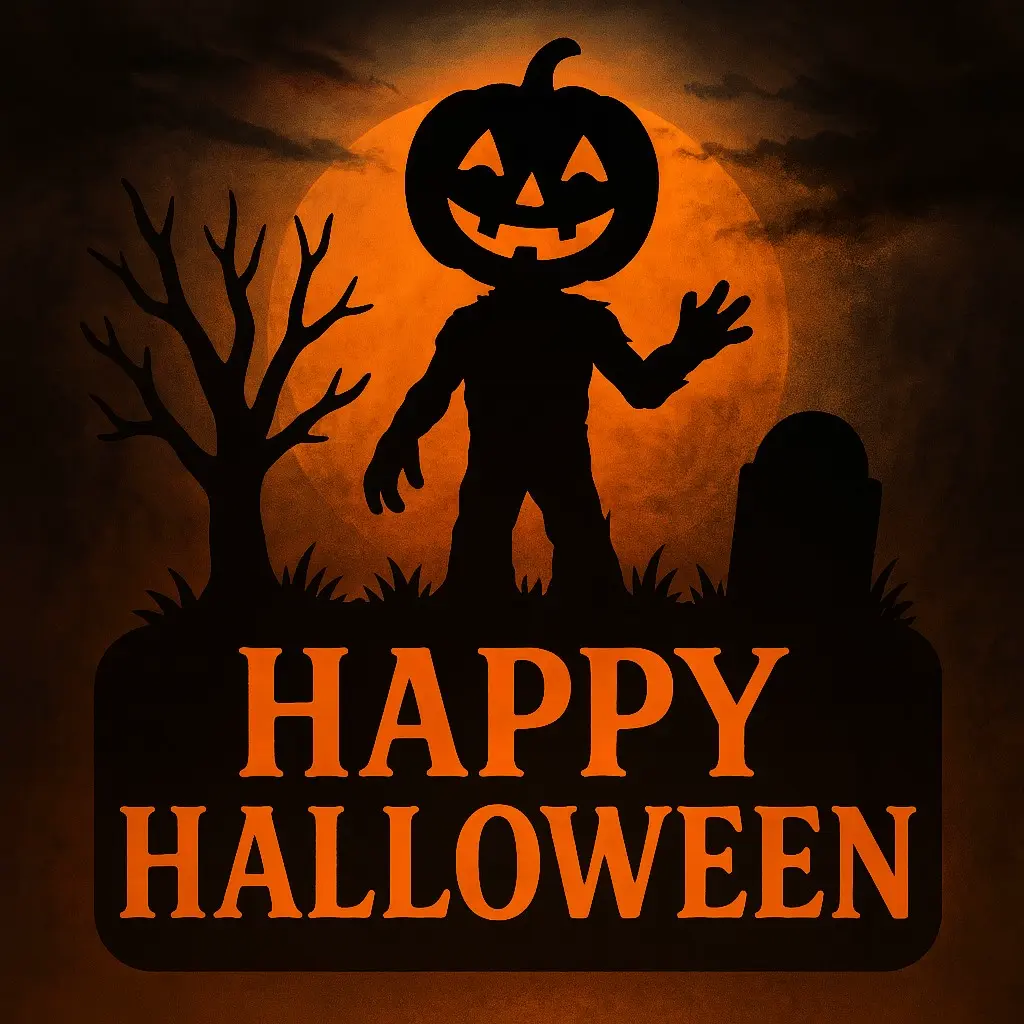 Simple Happy Halloween sign