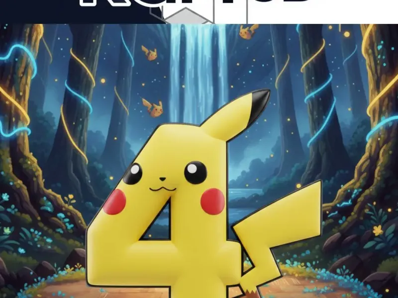 Number 4 -Pikachu Inspired 3D Number Collection