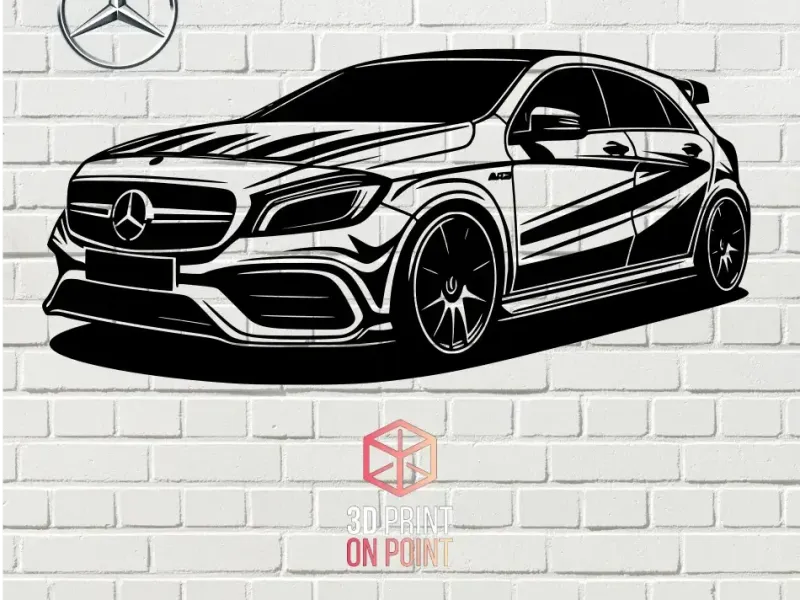 MERCEDES A45 AMG - 2D WALL ART #1