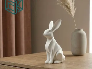 Minimalist Rabbit Ornament