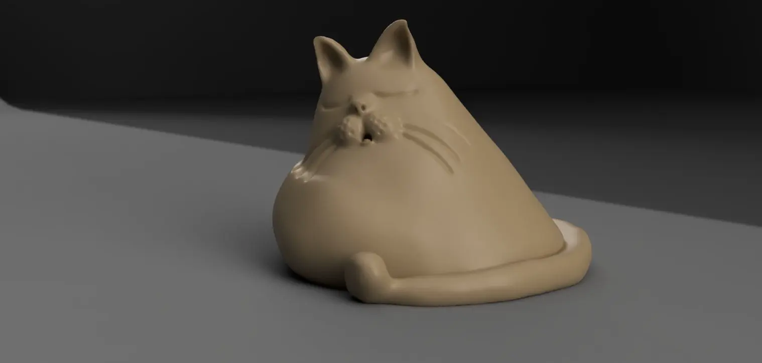 Gatto paffuto addormentato