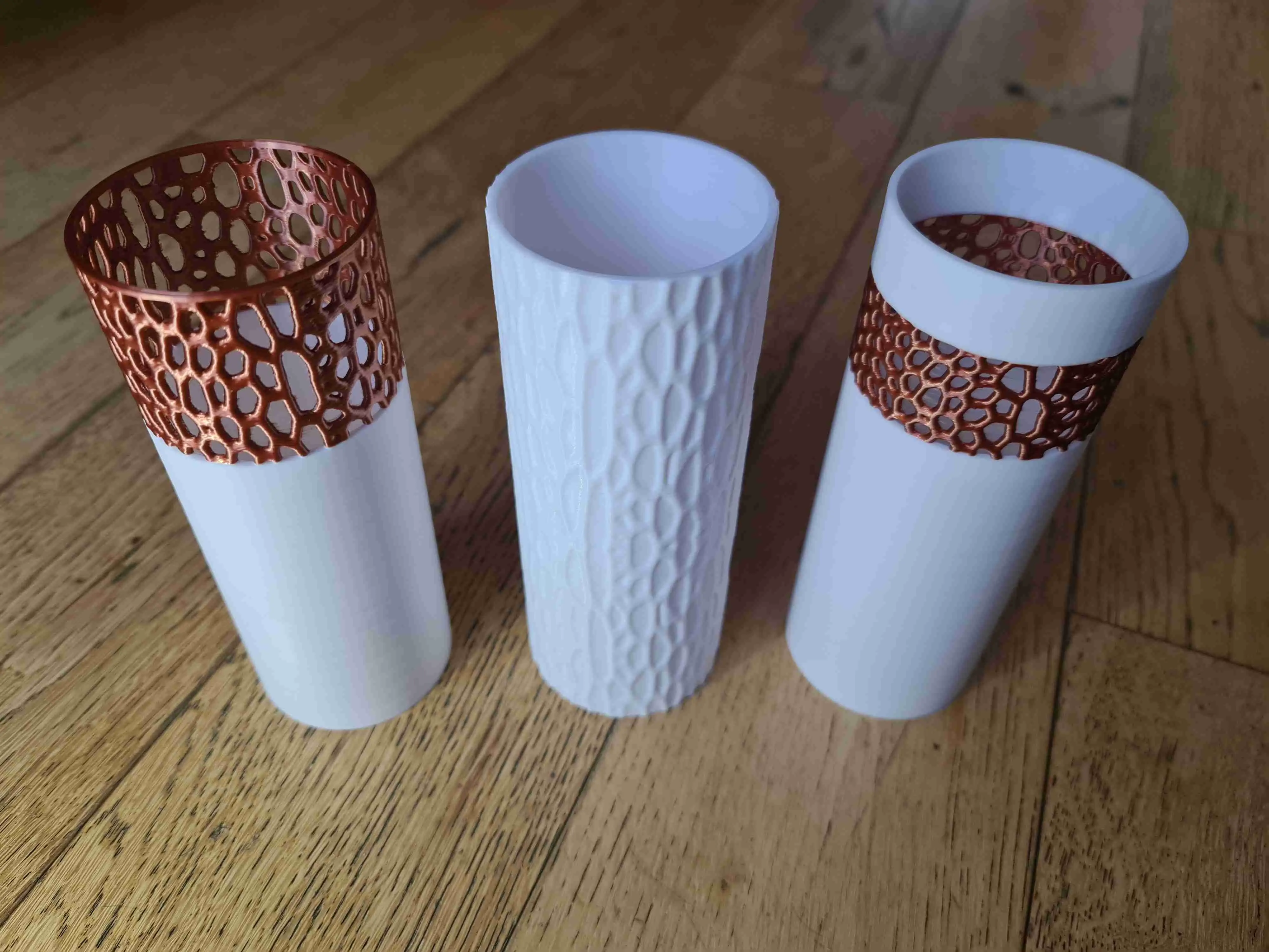 Voronoï Bloemenvaas Set van 3 Eigentijdse organische ontwerpen
