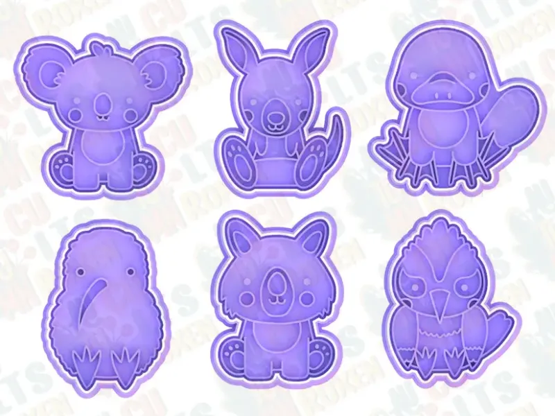 Australian animals cookie cutter set of 6