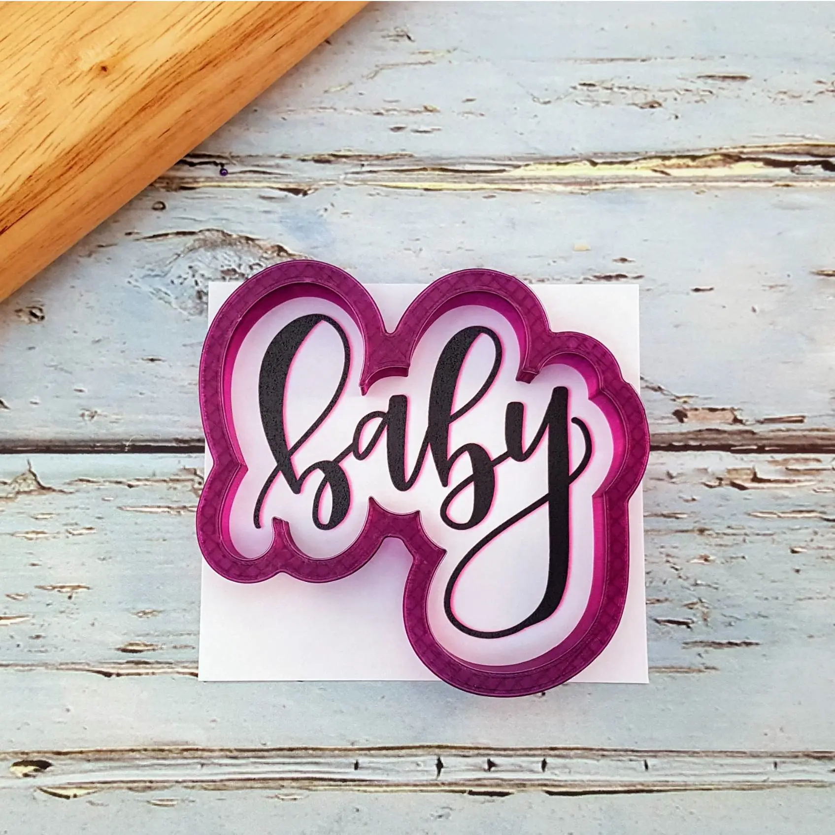 Baby Cursive Cookie Cutter