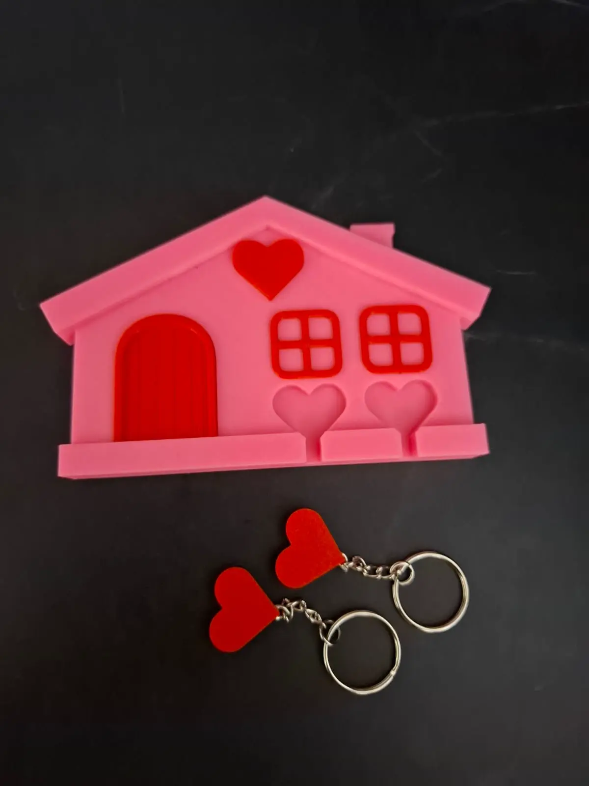 Sweet Home Valentine Key Hanger – Dual Heart Edition