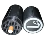Two-color cylindrical cigar case for 8 pcs.-3
