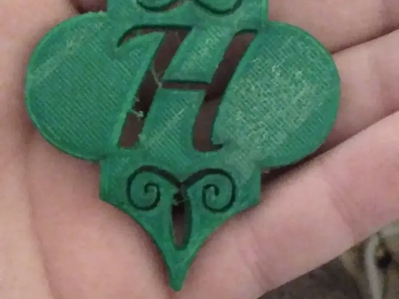 H Letter Ornament