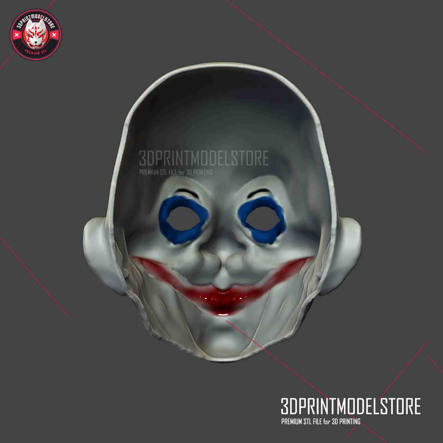 Il cavaliere oscuro Joker maschera - Henchmen Clown Cosplay Maschera