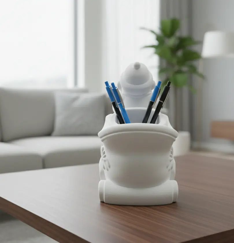 Santa Claus Sleigh Pen Holder