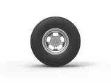 Rear wheel of vintage dragster Version 2 Scale 1:25-5