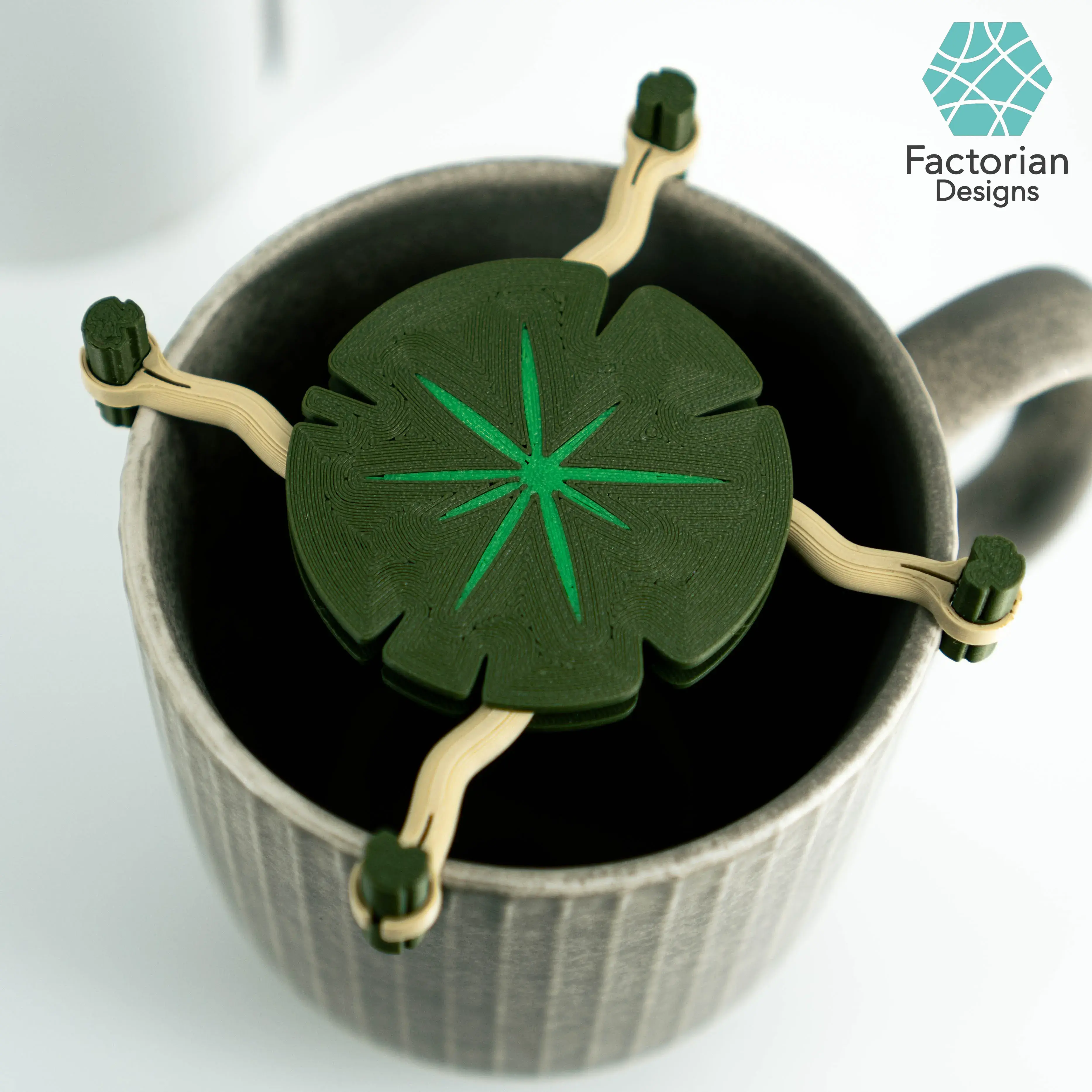 Mug Stacker Lily Pad 3D Printable STL | Drinkware Organizer