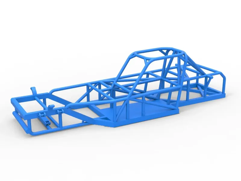 Рама супермодифицированного гоночного автомобиля Small Block в масштабе 1:25