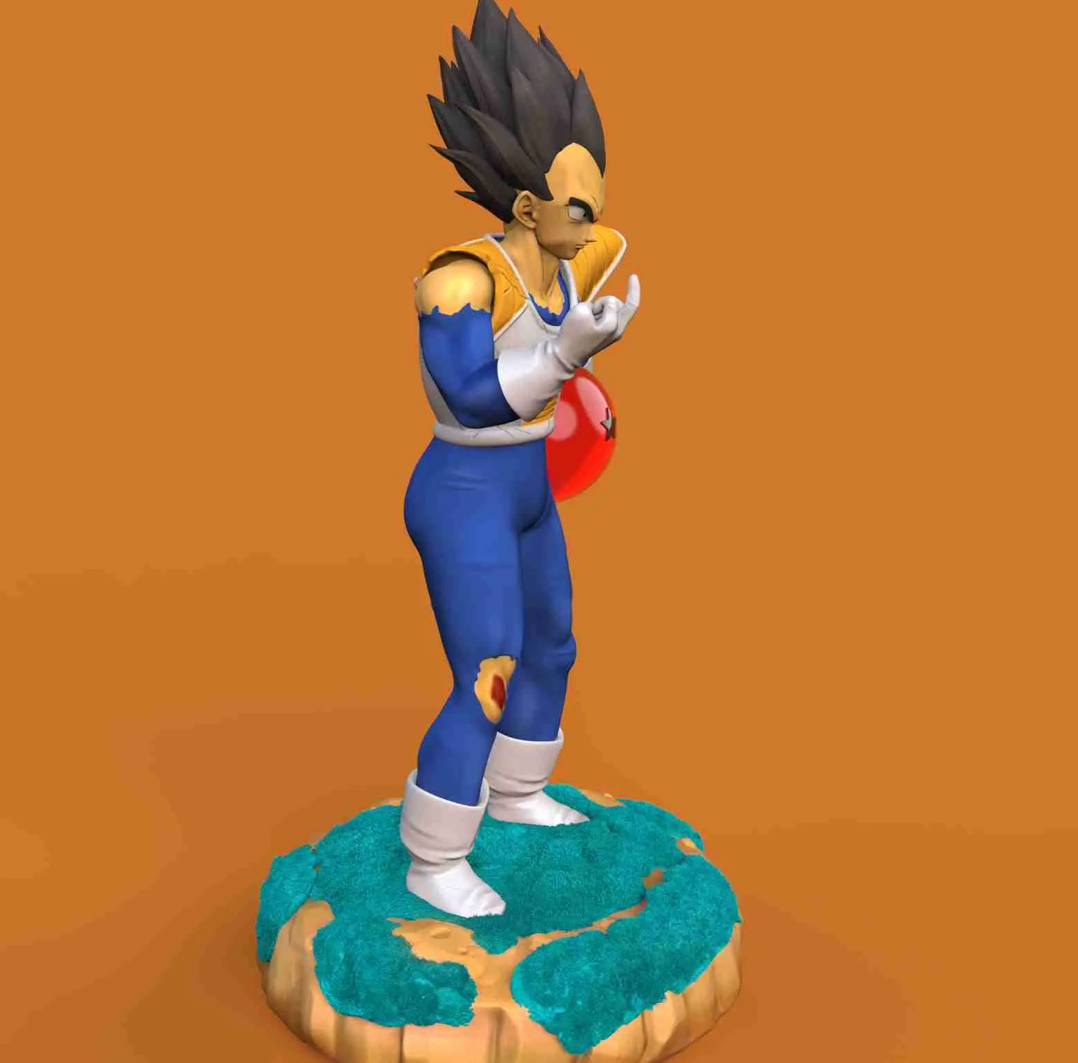 VEGETA DRAGON BALL - MODELO DE IMPRESIÓN 3D