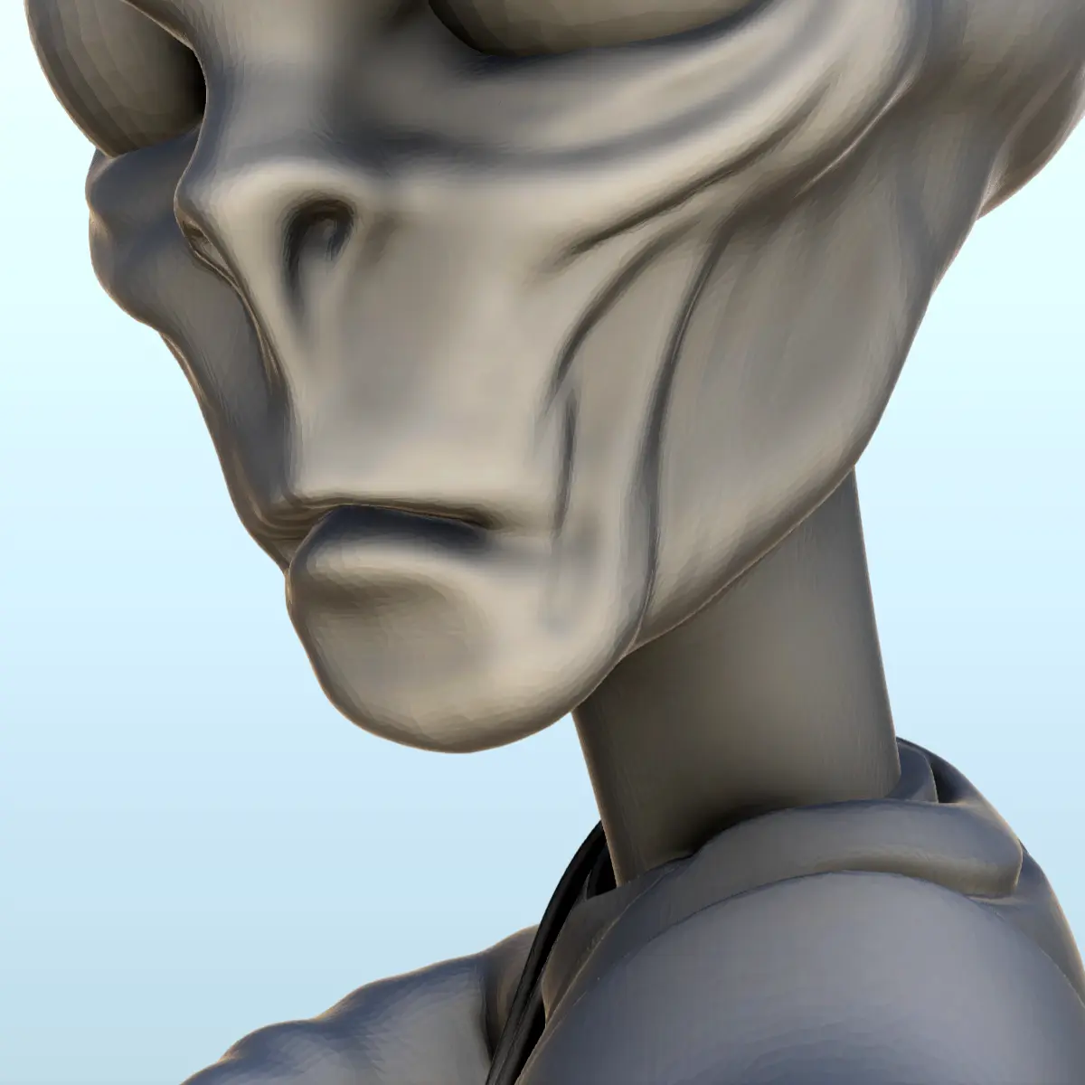 Alien master en posición con espada (7) (+ pre-supported ver